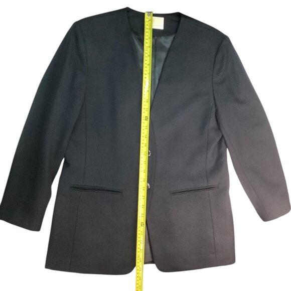 Vintage 70s Pendleton Black Wool Blazer‎ Jacket Women's Size 10 - Picture 3 of 7